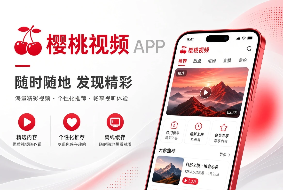 樱桃视频APP移动浏览界面